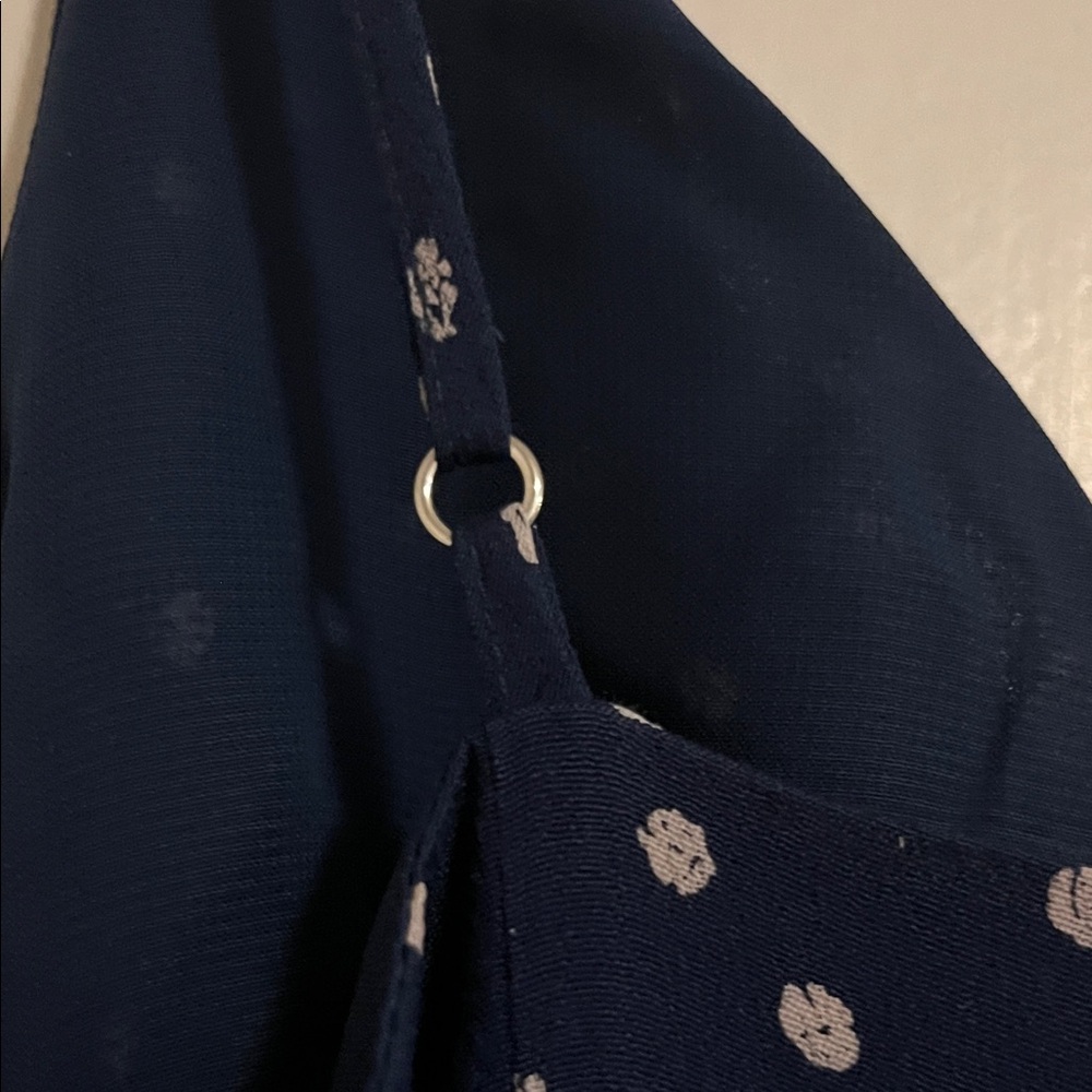 NWT Rails Navy Wide Legged Jumpsuit with Off White Polka Dots - Picture 9 of 9